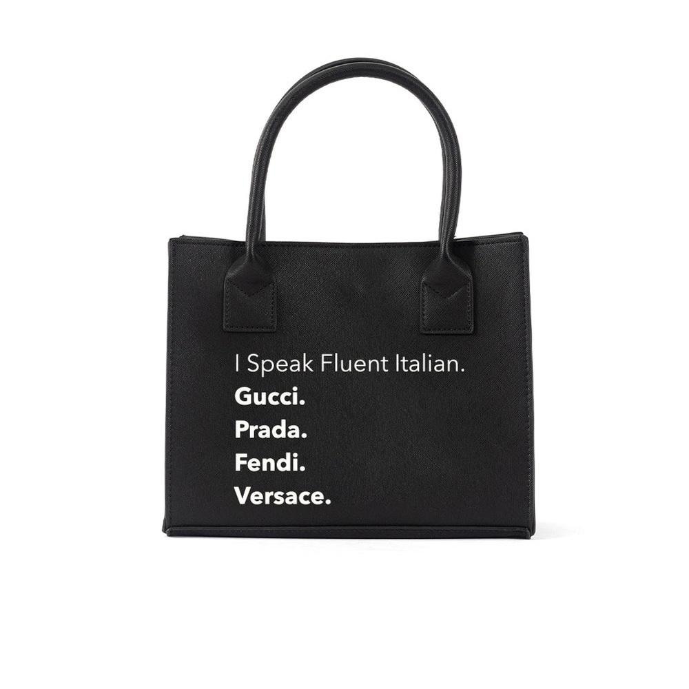 LA Trading Co-Mini Modern Vegan Tote Bag Black